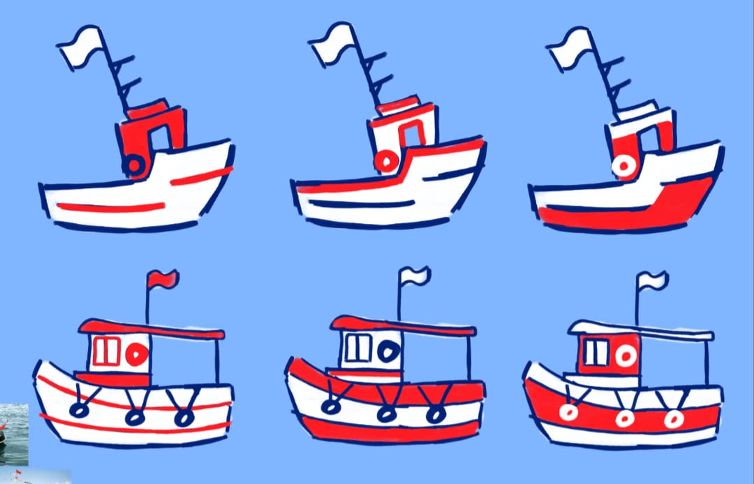 A few boat designs I made for the short film 'Hooked'.